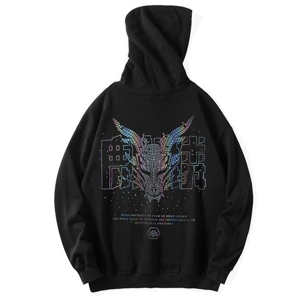 

est high-quality hoodies anime sweatshirts fashion japanese style thicken hooded sportswear jacket men / women 210818, Black