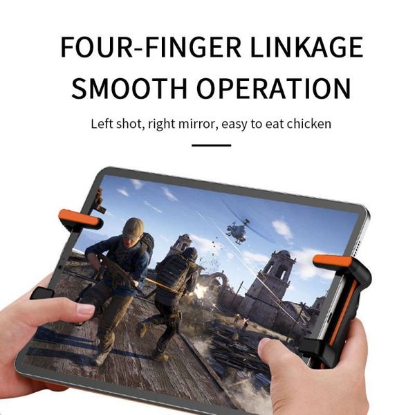 

game controllers & joysticks mobile pubg controller for ipad tablet six finger joystick handle aim button l1r1 shooter trigger gamepad acces
