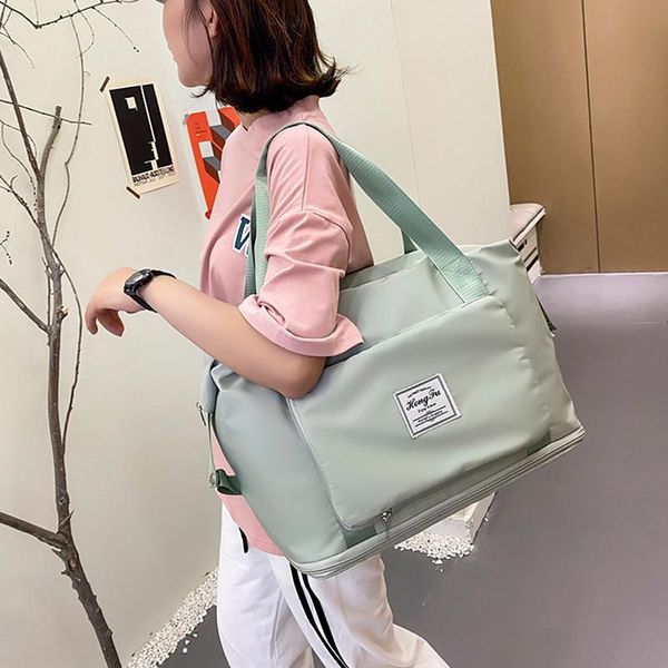 

duffel bags foldable large capacity women gym shoulder bag training travel