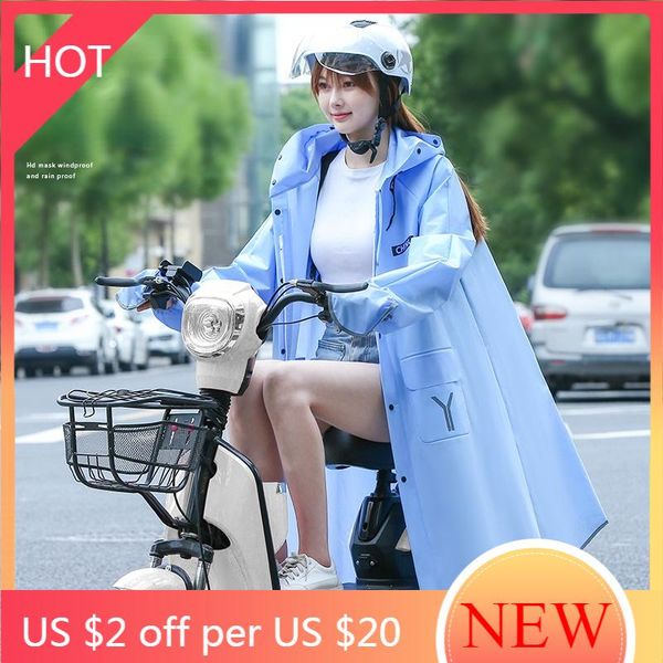 

raincoats women travel foldable raincoat large jacket polyester plastic reusable antipioggia moto waterproof poncho ag50yy