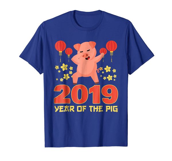 

dabbing pig chinese new year 2019 shirt year of the pig gift, White;black