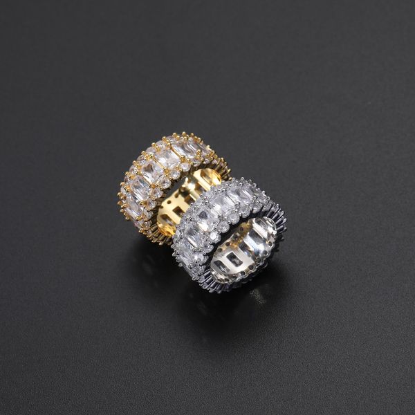 

ring hip hop square zirconium ins micro set zircon butterfly, Silver