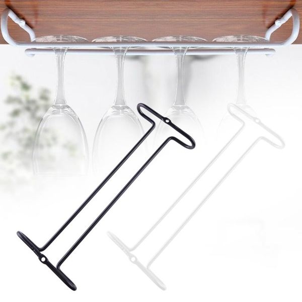 

tablewine racks black/white hanging champagne cocktail glass rack stemware holder cup storage shelf hanger organizer under cabinet iron
