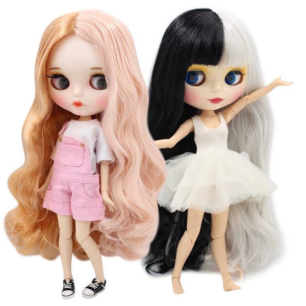 ICY DBS Blyth Doll 1/6 bjd giocattolo colorato mix capelli occhi casuali colori bambola personalizzata ragazze regalo Q0910