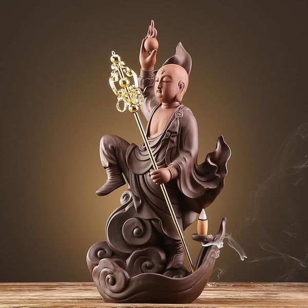 

fragrance lamps porcelain 38cm ji gong incense burner buddha ceramic censer chinese retro style ornaments feng shui home decor