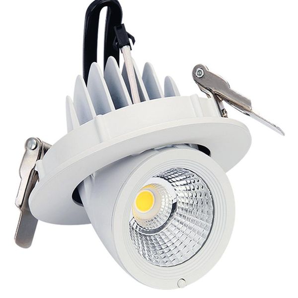 

10w 15w 25w 30w cob led downlight trunk shape 360 degree adjustable spot light recessed ceiling led indoor light ac110v 220v