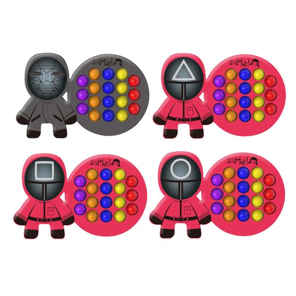 

korea squid game push its bubble fidget toys masked man doll resin handmade spinning for decoration round six movie figure