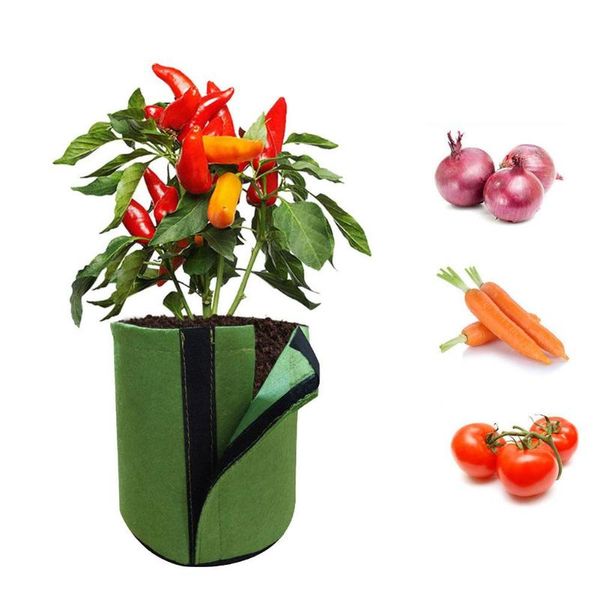

planters & pots plant grow bag reusable non woven growth planting for home garden transplanting