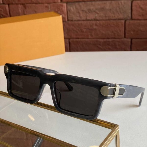 

retro luxury continuous millionaires 1.1 black mens blue lenses square sunglasses metal decorative men 2021 glasses z1403 doqmd, White;black