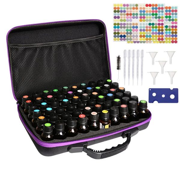 

storage bags eva essential oil case 60 bottles 5/10/15ml perfume box travel portable carrying holder nail polish bag