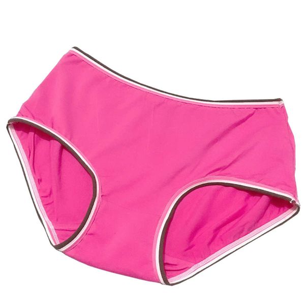 

color medium waist breathable briefs, Black;pink