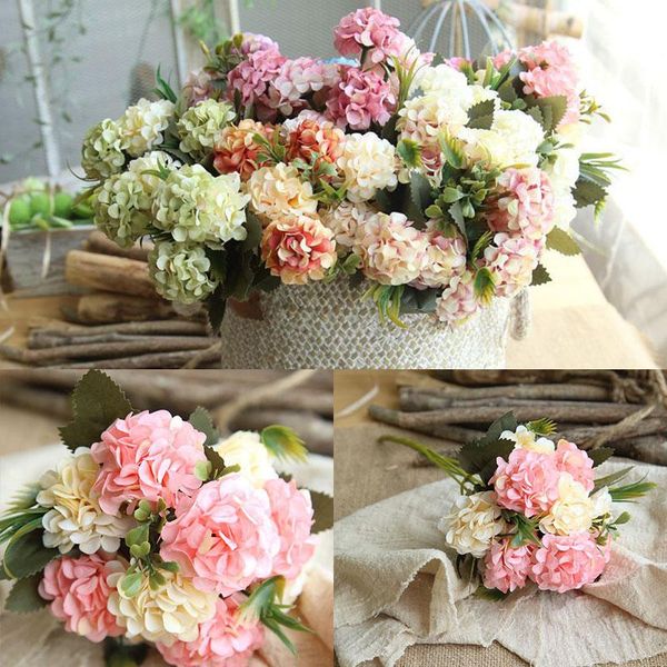

fake plants artificial flower hydrangea flower simulation ball chrysanthemum wedding garden home decoration beautiful fashion