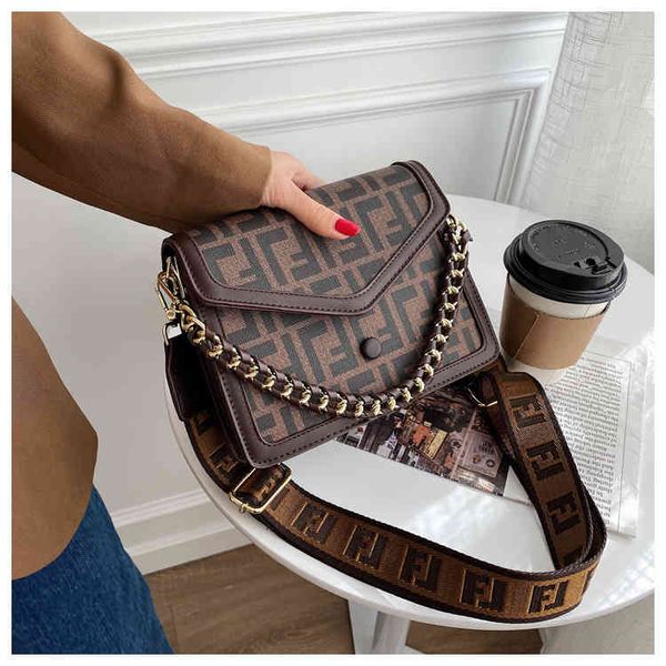 

bag female new messenger bag simple signature small square chain bar shoulder handbags premium 9a54
