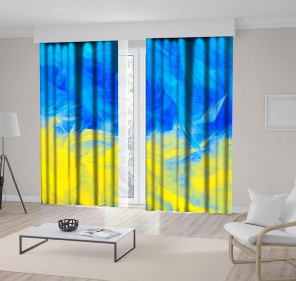 

curtain & drapes feathers birds nature creative art in bright colors decorative artistic design po yellow blue