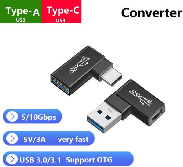 

usb a to type-c elbow converter type a to type c adapter usb a to usb c connector 90 degree