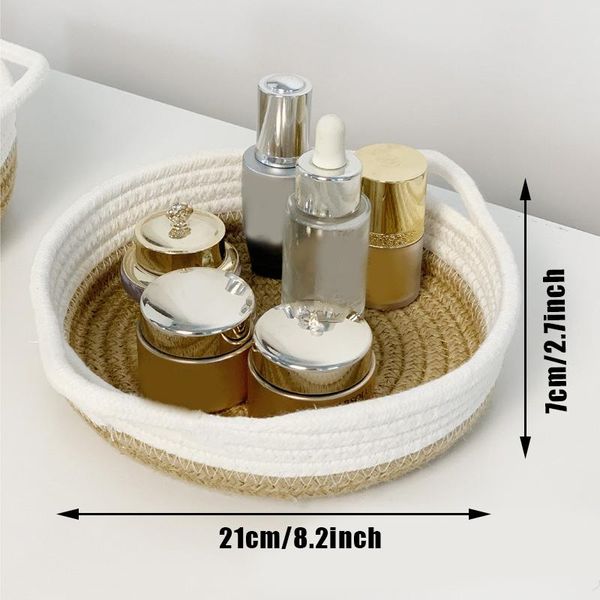 

jewelry pouches, bags woven storage basket multifunctional large capacity cosmetic organizer for bedroom kitchen living room d88, Pink;blue