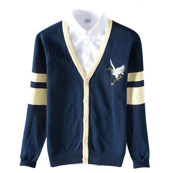 

2021 new style long sleeve cotton brand stripe sweaters for men fashion casual sweatshirt male cardigan sweater mens reyt, White;black