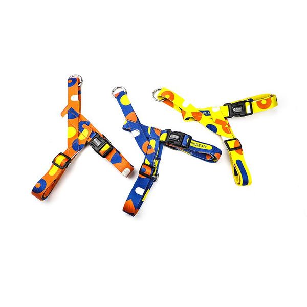 

dog collars & leashes higo series printed pet harness geometry colorful chest collar adjustable vest s m l for small medium pets