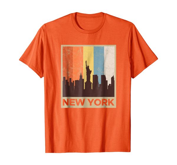 

new york city skyline shirt vintage retro 70's nyc graphic, White;black