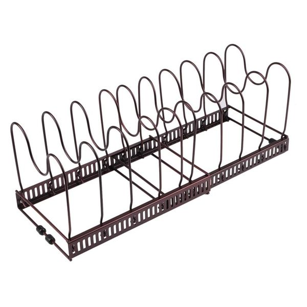 

kitchen storage & organization expandable pot rack organizer -pot and pan for cabinet, lid holder counter