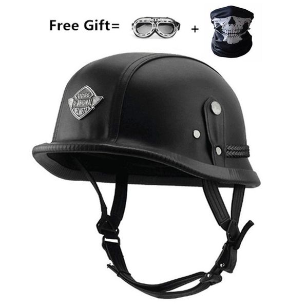 

motorcycle helmets helmet half face vintage retro german scooter men's head safety protection gear motorbike dot approved