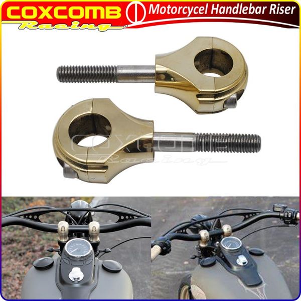 

handlebars 1 inch 25mm old school universal bar mounting clamp motorcycle handlebar riser for harley chopper bobber cafe racer honda