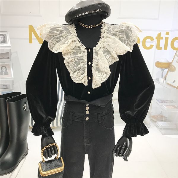 

fashion lacquer velvet female shirt spring design w675, White