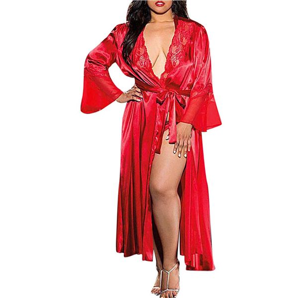 

women silk satin long wedding bride bridesmaid robe kimono robe feminino bath robe large size peignoir femme bathrobe, Black