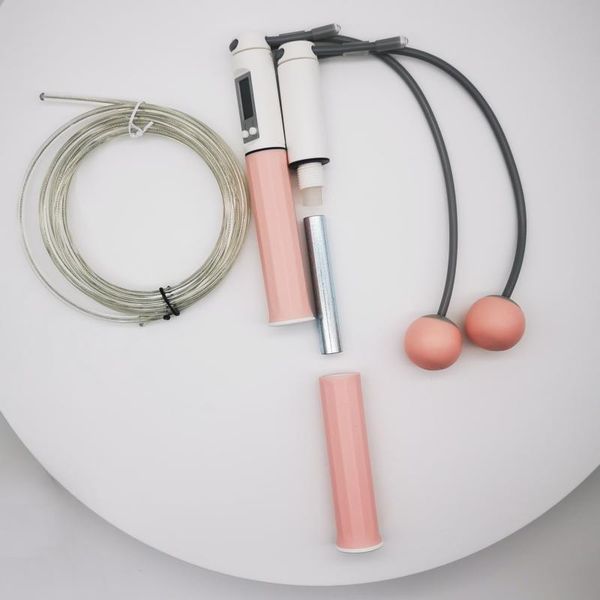 

rubber handle digital smart counter counting skip rope jump skipping cordless wireless home fitness heavy weighted