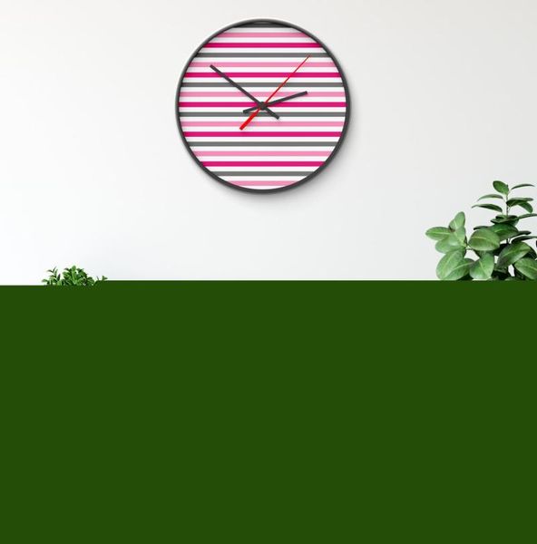 

linear abstract color patterned figure black wood gift decor wall clock 40x40 cm
