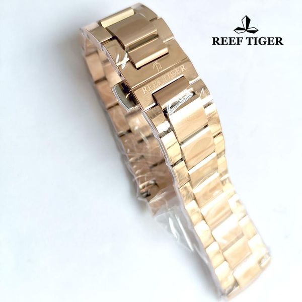 

watch bands reef tiger/rt band 24 cm 316l stainless steel strap for aurora concept and transformer, Black;brown