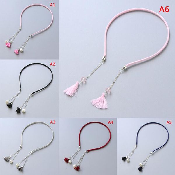 

children hair ornaments with pearl earring headwear, girls kids flower hairband hair head hoop with tassel accessories, Slivery;white