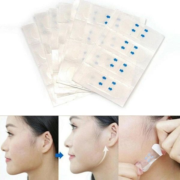 

40pcs/box face lift tapes v-shaped face slimming shaping stickers patches m2
