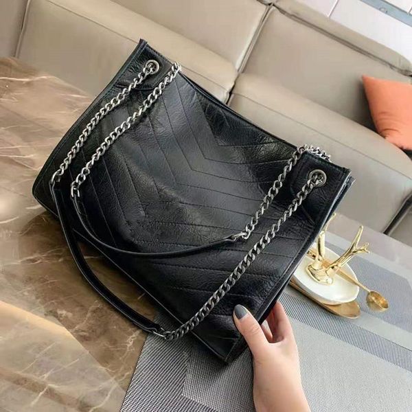 

new fashion paper locomotive oil joker package genuine oblique handbag shoulder grain leather chain bags wax single women handbags tote bive