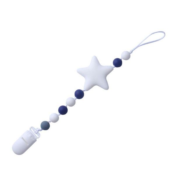

pacifiers# silicone baby teether teething pacifier clips with safe abs beads chain holder nipples chew toys