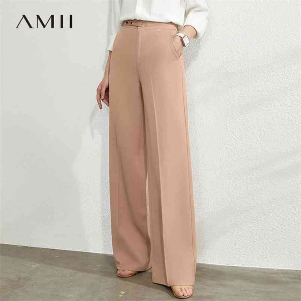 

minimalism spring summer solid high waist wide leg women's pant women loose fashion causal long pants 12040239 210527, Black;white
