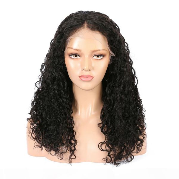 

curly human hair wig 13x6 lace front wig brazilian wigs 150 density remy lace front human hair wigs for women, Black;brown