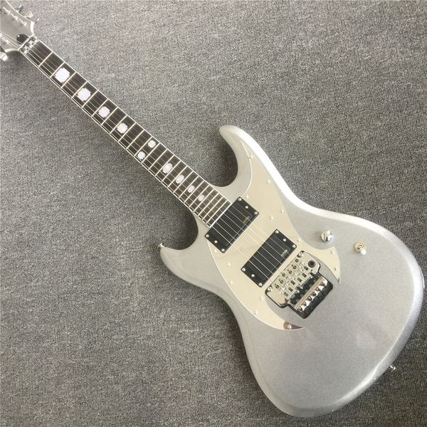 

guitar factory custom new rzk-600 silver gray electric guitar in stock 531