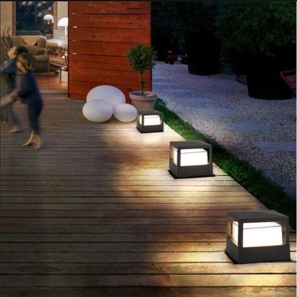 

1pcs 10w 12w nordic garden villa pillar light, outdoor courtyard wall light, outdoor waterproof landscape lawn light ac85-265v