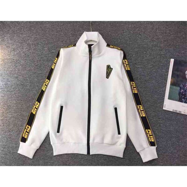 

2022 factory wholesale new model autumn cotton leisure sports suit women's cardigan stand collar double two piece set large european fa, Black