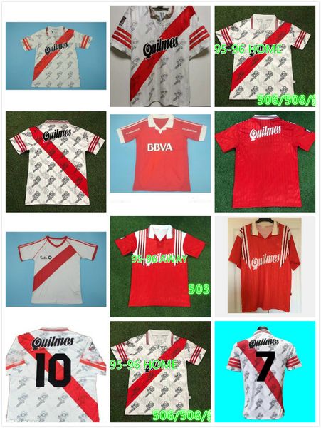 

1986 1995 1996 2012 2013 retro soccer jerseys caniggia salas crespo francescoli d.trezeguet vintage 86 95 96 football shirt, Black;gray