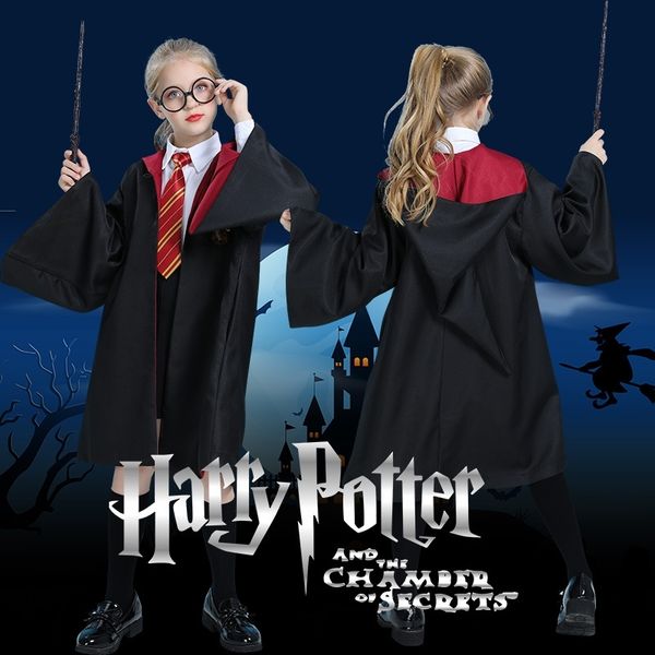 

magic robe halloween harry potter suit gran cosplay costume cloak, Black;red