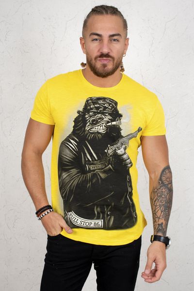 

yellow gorilla men 's tee shirt 2002032 ob9r, White;black