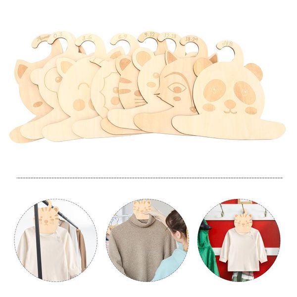 

hangers & racks 8pcs baby closet wood organizer born hanger wardrobe divider