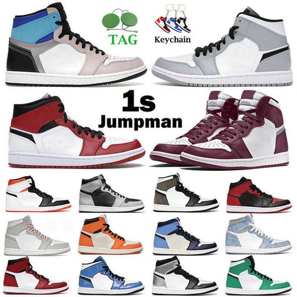 

men women basketball shoes 1s jumpman 1 shadow light smoke grey black toe court purple hyper royal military blue prototype mens trainersa16