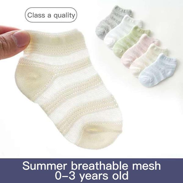 

socks 5 pairs/lot baby for 0-5 years old borns infant children breathable elastic summer spring mesh sock dropship, Pink;yellow