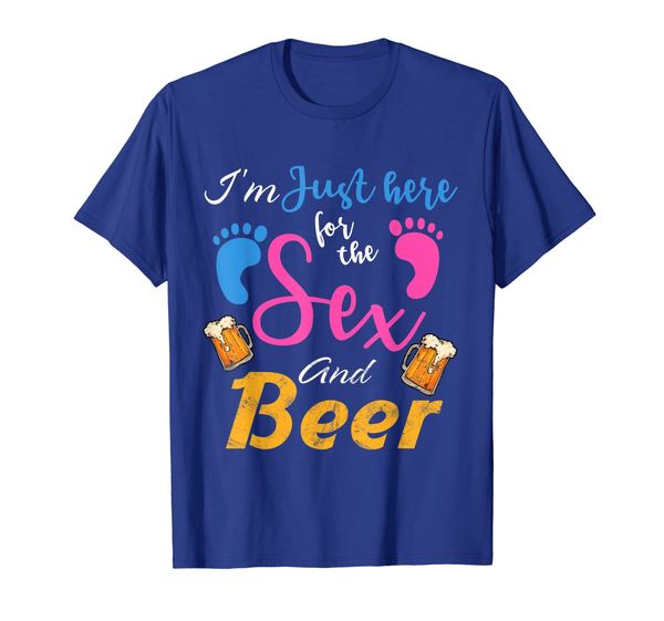 

i'm just here for the and beer shirt gender reveal party, White;black