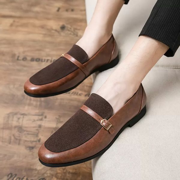 Lüks Tasarımcı erkek Beyefendi Flats Deri Ayakkabı Moda Charm Pageant Gelinlik Balo Ayakkabı Büyük Boy: US6.5-US13