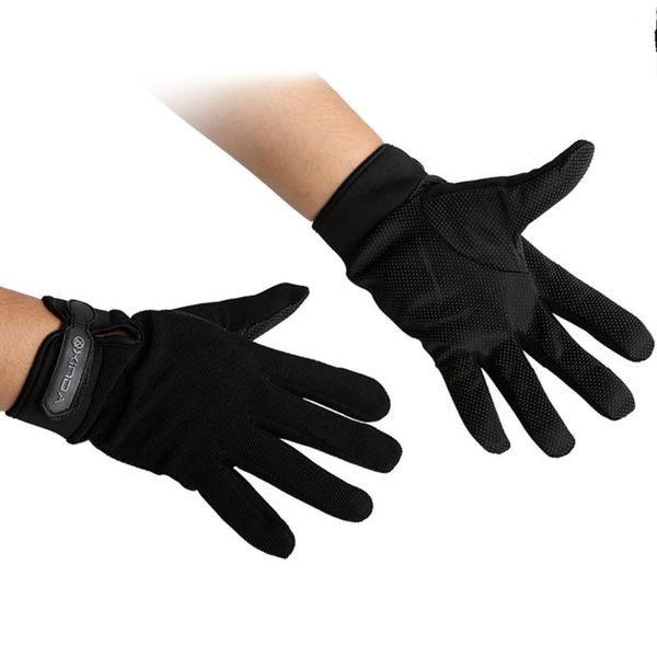 

cycling gloves 1 pair professional rock climbing full finger multi-function bicycle bike camping hiking motorcycle, Black