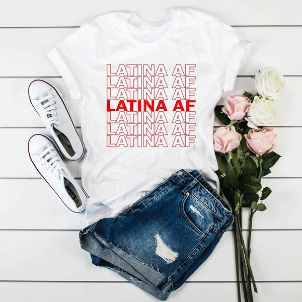 

latina af t shirt women tshirt latinas pride gift for women latin girls oneck shirts morena tees womens right designs, White